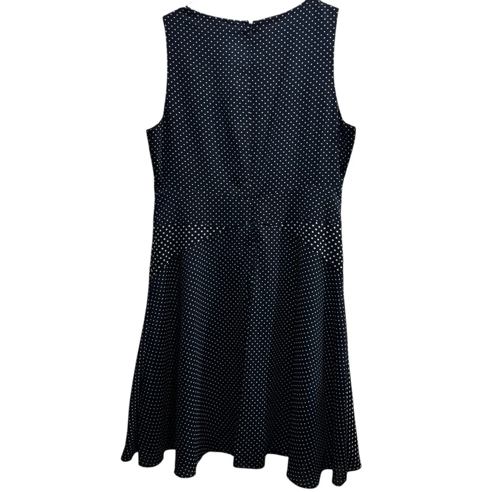 The Limited Blue Polka Dot A-Line Dress Sleeveless Crew Neck Size 12 - Picture 2 of 7